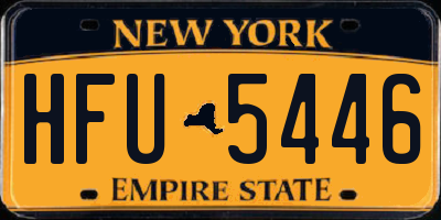 NY license plate HFU5446