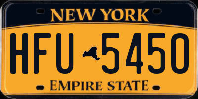 NY license plate HFU5450