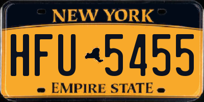 NY license plate HFU5455