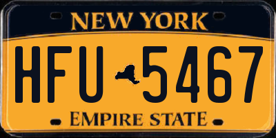NY license plate HFU5467