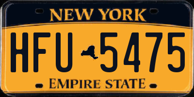 NY license plate HFU5475
