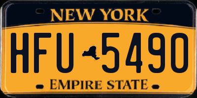 NY license plate HFU5490