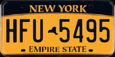 NY license plate HFU5495