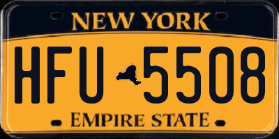 NY license plate HFU5508