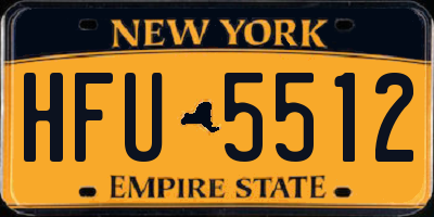 NY license plate HFU5512