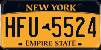 NY license plate HFU5524