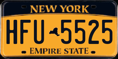 NY license plate HFU5525