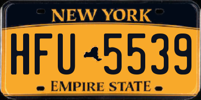 NY license plate HFU5539