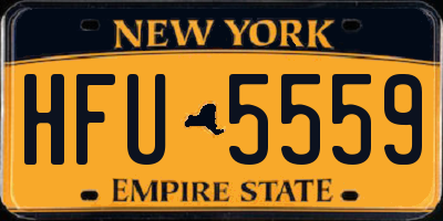 NY license plate HFU5559
