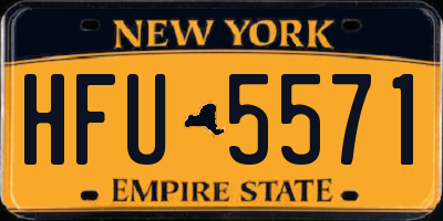 NY license plate HFU5571