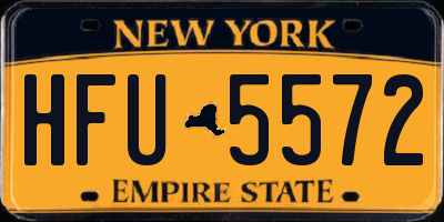 NY license plate HFU5572