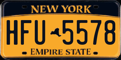 NY license plate HFU5578