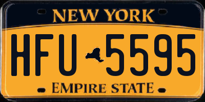 NY license plate HFU5595