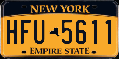 NY license plate HFU5611