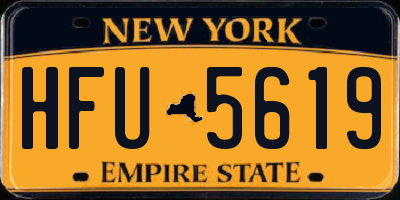NY license plate HFU5619