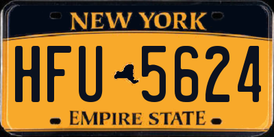 NY license plate HFU5624