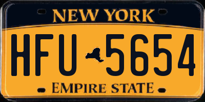 NY license plate HFU5654