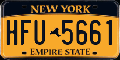 NY license plate HFU5661