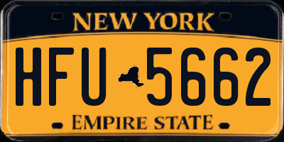 NY license plate HFU5662