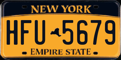 NY license plate HFU5679