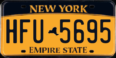 NY license plate HFU5695