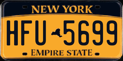 NY license plate HFU5699