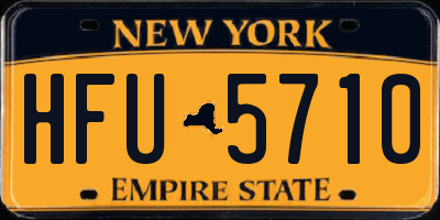 NY license plate HFU5710