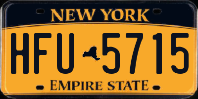 NY license plate HFU5715