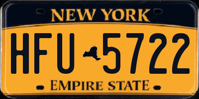 NY license plate HFU5722