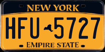 NY license plate HFU5727