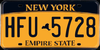 NY license plate HFU5728