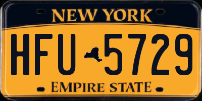 NY license plate HFU5729