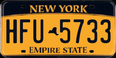 NY license plate HFU5733