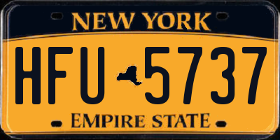 NY license plate HFU5737