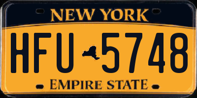 NY license plate HFU5748