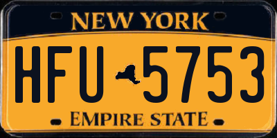NY license plate HFU5753
