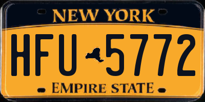 NY license plate HFU5772
