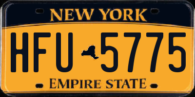 NY license plate HFU5775