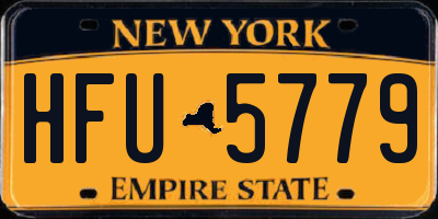 NY license plate HFU5779