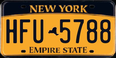 NY license plate HFU5788