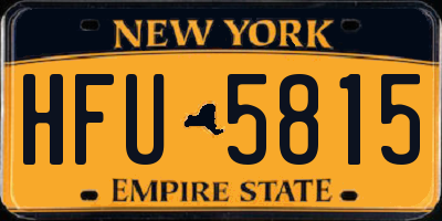NY license plate HFU5815