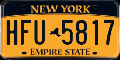 NY license plate HFU5817