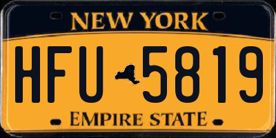 NY license plate HFU5819