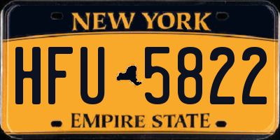 NY license plate HFU5822