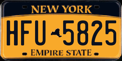 NY license plate HFU5825