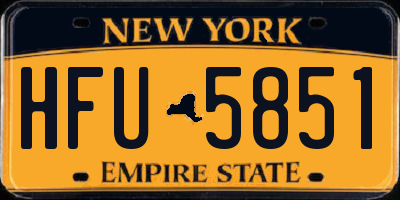 NY license plate HFU5851