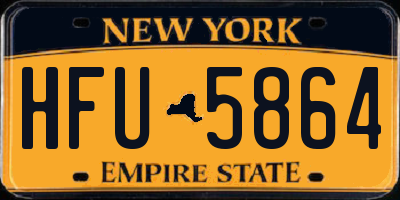 NY license plate HFU5864