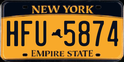 NY license plate HFU5874