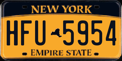 NY license plate HFU5954