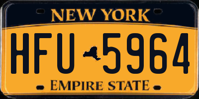 NY license plate HFU5964